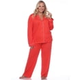 thumbnail image 1 of PS3686-12-2X Plus Size Long Sleeve Pajama Set, Red - 2X, 1 of 1