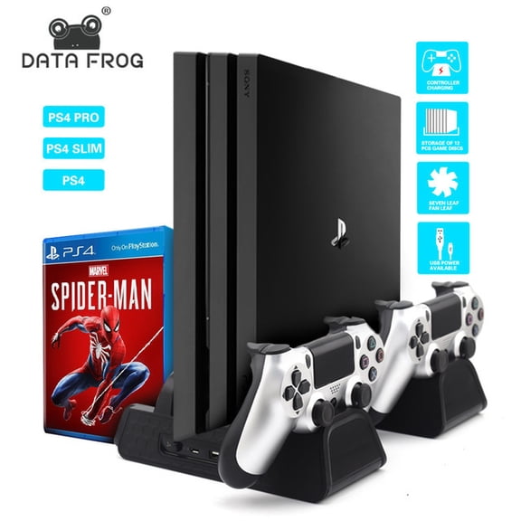 Charger Dock for PS4 / PS4 Slim / PS4 Pro Console, Dual Controller Charging Station Stand for PlayStation 4 Wireless Controllers(Does not include the game console or controllers)