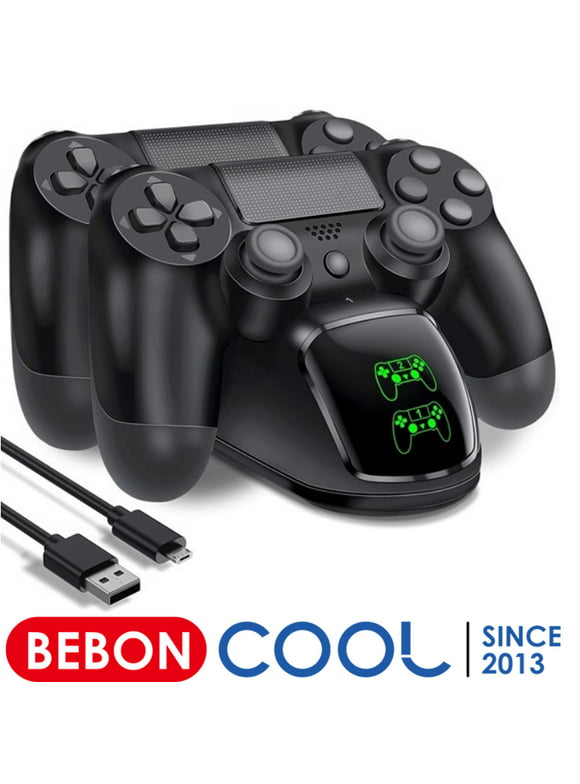 PS4 Controller Charger Dock,Playstation 4 Dual Controller Charging Station,BEBONCOOL PS4 Controller Accessories Black