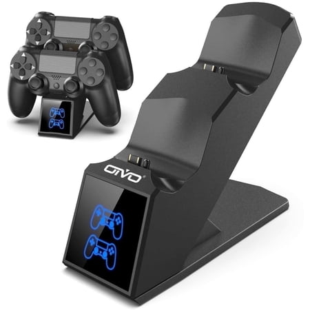 P4 Controller Charger, OIVO P4 Controller Charging Station Dock for P4/P4 Slim/P4 Pro, Dual Wireless P4 Charging Dock - Black