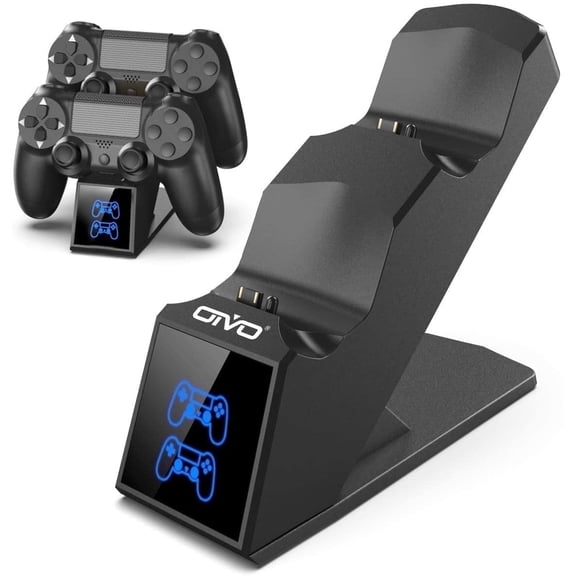 P4 Controller Charger, OIVO P4 Controller Charging Station Dock for P4/P4 Slim/P4 Pro, Dual Wireless P4 Charging Dock - Black