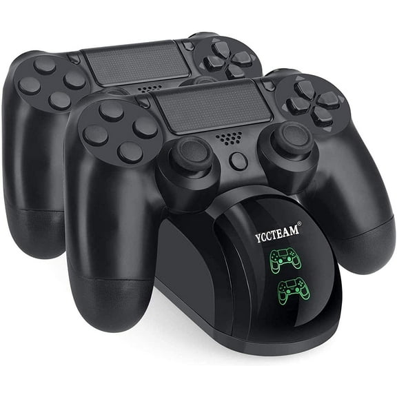 PS4 Controller Charger, Upgraded Fast-Charging Port Docking Station Stand for PS4/PS4 Slim/PS4 Pro Controller, Black