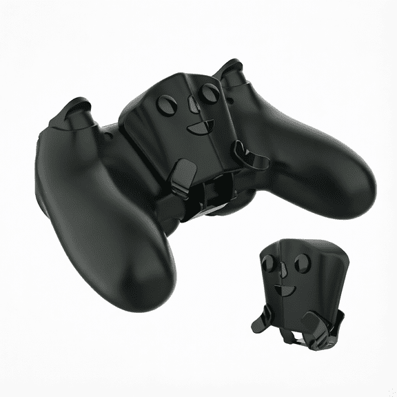PS4 Controller Rear Paddles, 4 Programmable Remap Back Buttons with Turbo Rapid Fire, Micro USB Charging Port & 3.5mm Audio Jack Extension Adapter for DualShock 4 Wireless Controller