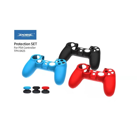 PS4 Controller Silicone Cover with Grip Caps - Protect and Enhance Your Gaming Experience