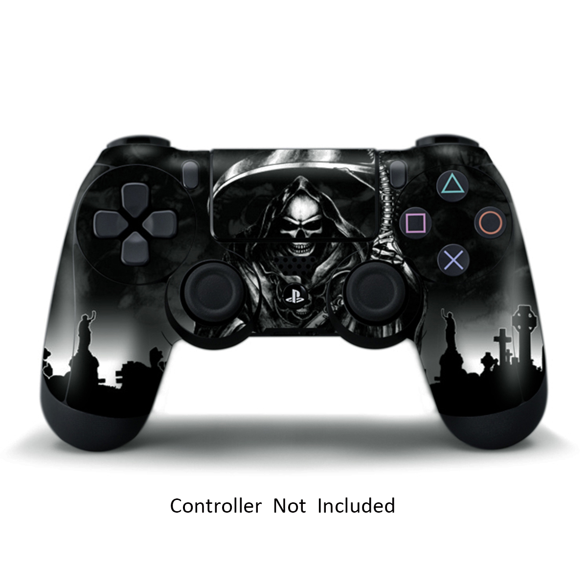 PS4 Controller Skins Stickers PS4 Remote Skin Playstation 4 Dualshock 4 Vinyl Decal Reaper Black - image 1 of 4