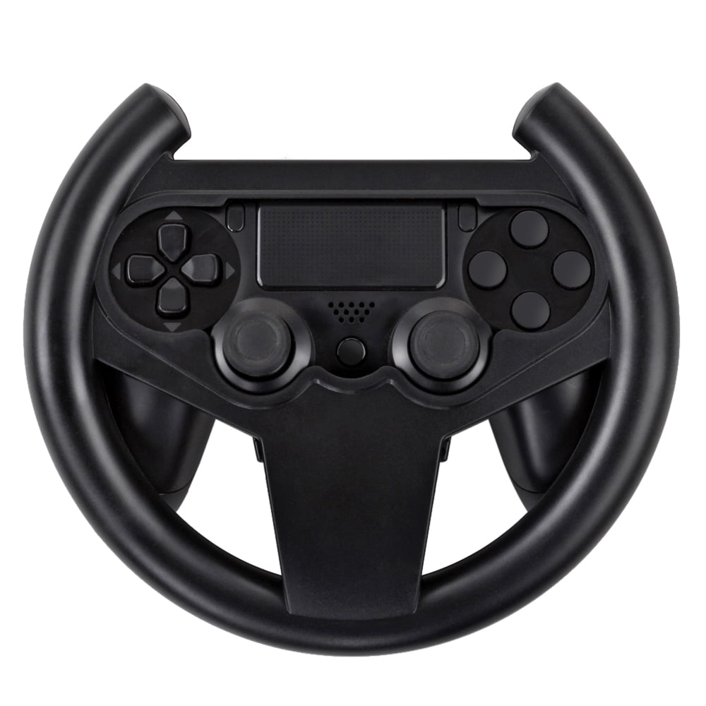 PS4 Gaming Racing Steering Wheel - Gamepad Joypad Grip Controller for Sony Playstation 4 PS4 Black [Playstation 4]