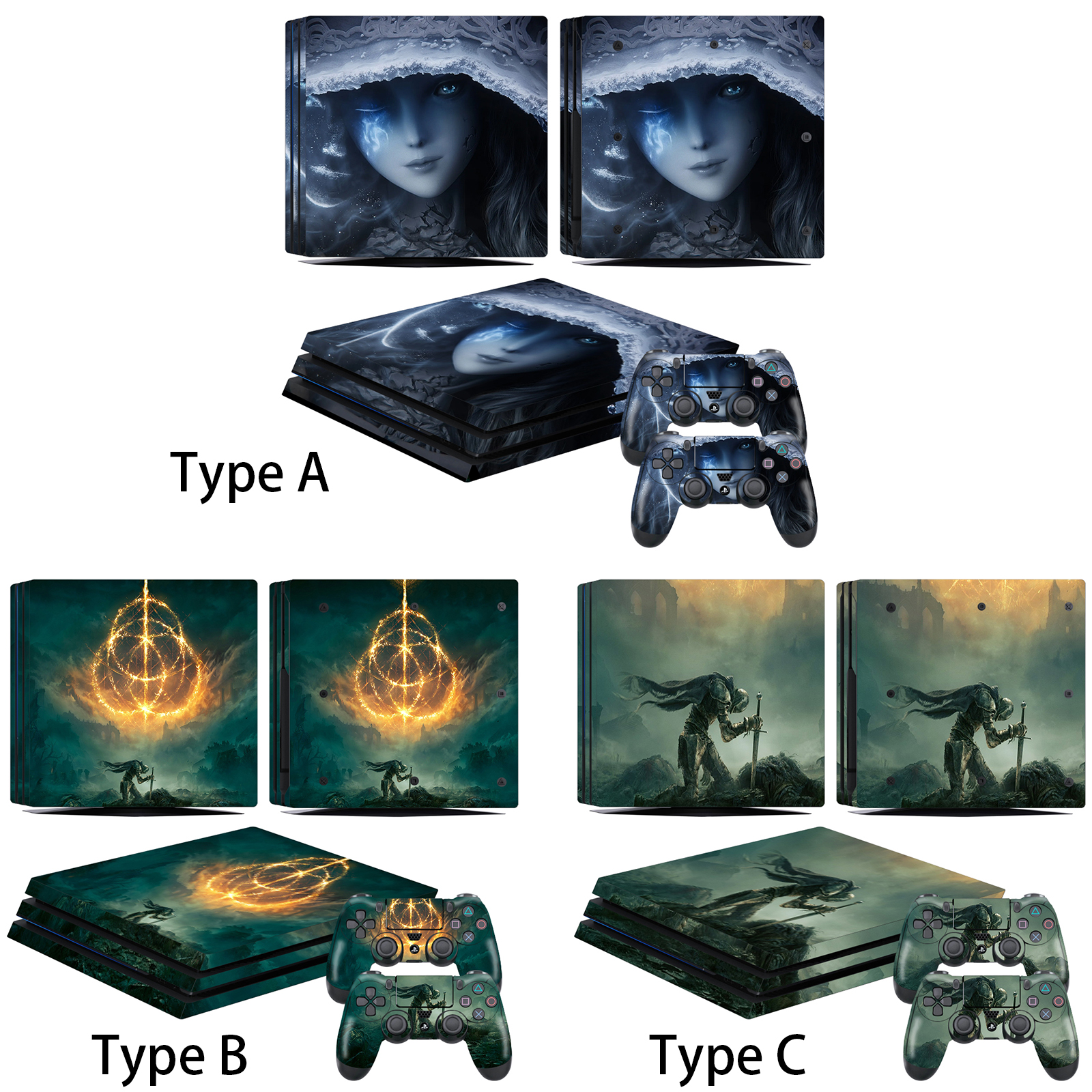 PS4 PRO Skin Set Vinyl Decal Sticker for Playstation 4 PRO Console  