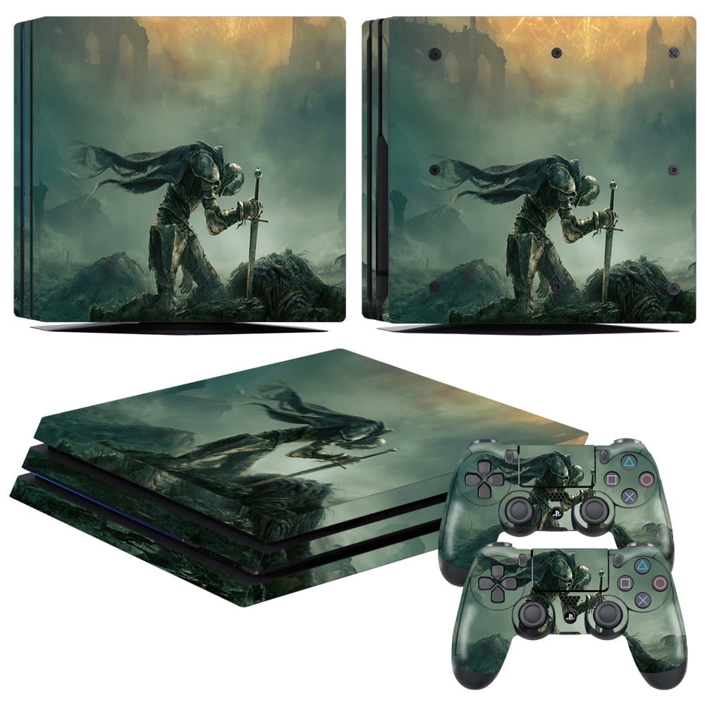 DOMILINA Vinyl Skin Decal Sticker Cover Set for Sony PS4 PRO Console and 2 Dualshock Controllers - Weeds