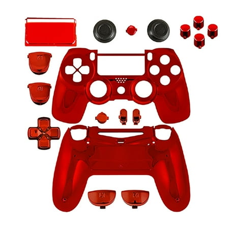 PS4 - Repair Part - Full Housing Shell - Chrome Red (Game Bully)