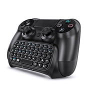 PS4 Wireless Mini Bluetooth Keyboard - Keypad Gamepad Joystick Text Messager Chatpad Adapter for Sony Playstation 4 PS4 Gaming Controller Black [Playstation 4]