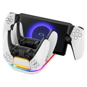 PS5 3-in-1 Charging Station with RGB Light - Charger Dock for PlayStation Portal Handheld & 2 DualSense Controllers | PS5 Accessories