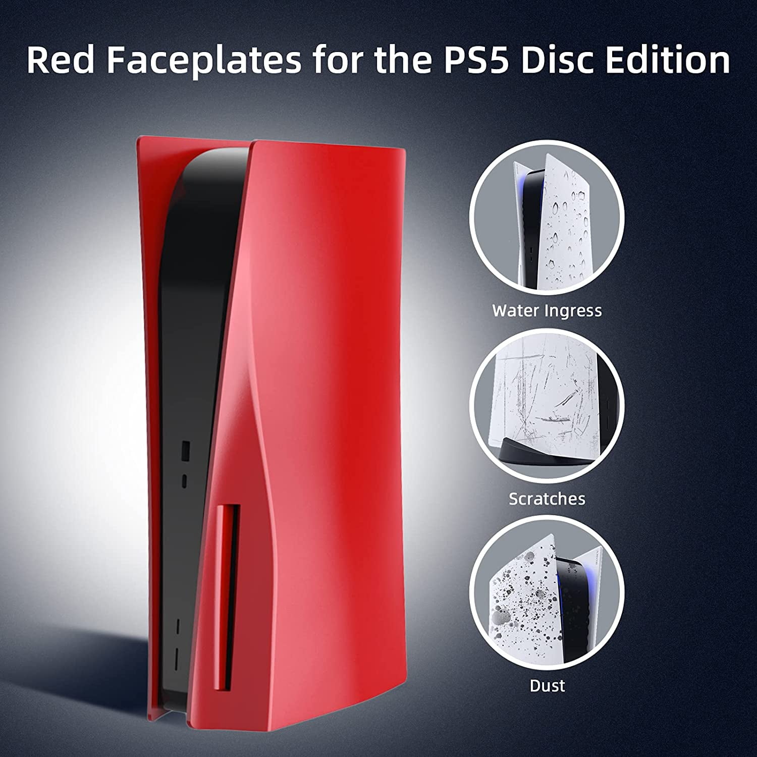 Disc Edition Face Plates Cover Skins Shell Panels for PS5 Console,  Playstation 5 Accessories Faceplate Protective Shell Replacement Plate  Dustproof