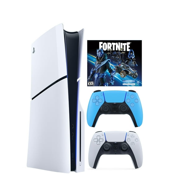 PS5 BF Fortnite Bundle + Dualsense in Starlight Blue