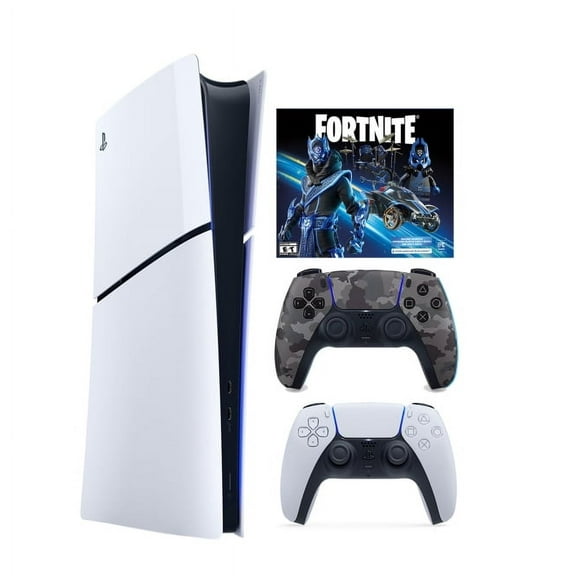 PS5 BF Fortnite Digital Bundle & Camo Gray Controller