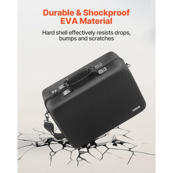 PS5 Carrying Case, Travel Bag for Playstation 5 Slim Shockproof EVA, Soft Interior Lining & Padded Dividers for Extra Protection, Spacious Design with