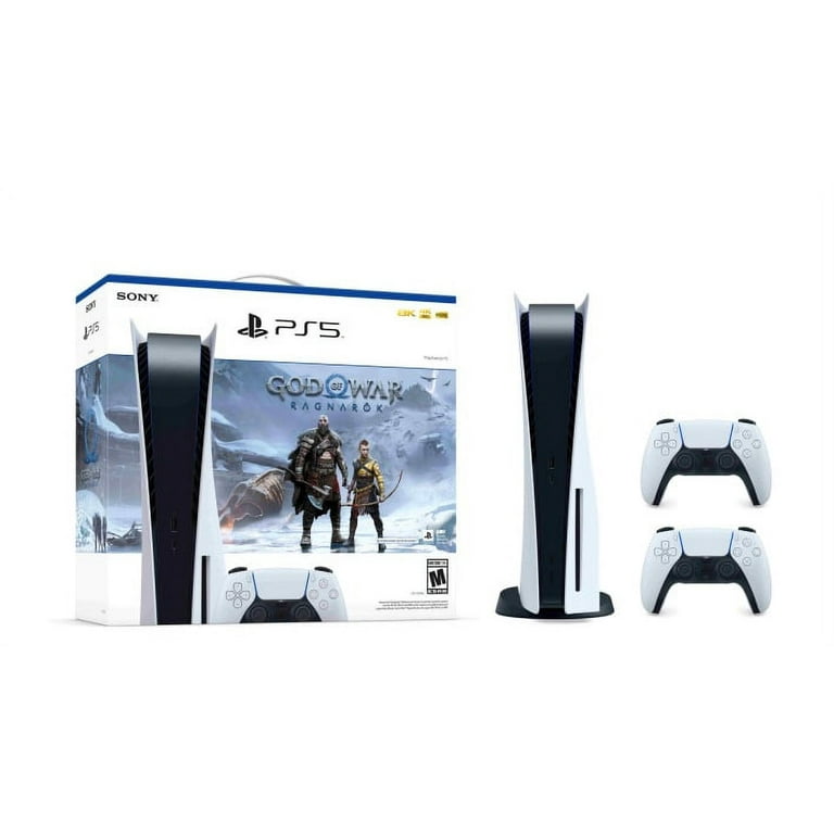 PS5 Console Sony Playstation 5 (Disc Edition) with Extra PS5 Controller and  God Of War Ragnarok Bundle Edition