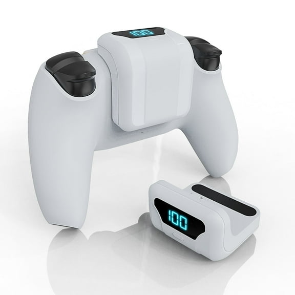 PS5 Controller Battery Pack 1500mAh – External Rechargeable Battery for DualSense & Edge Controllers, LED Percentage Display, USB‑C Charging, Play While Charging