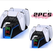 PS5 Controller Charger,Dual Controller Charging Dock for PS5 Controller with LED Light, PS5 Accessories with Fast PS5 Charging Station-2PCS
