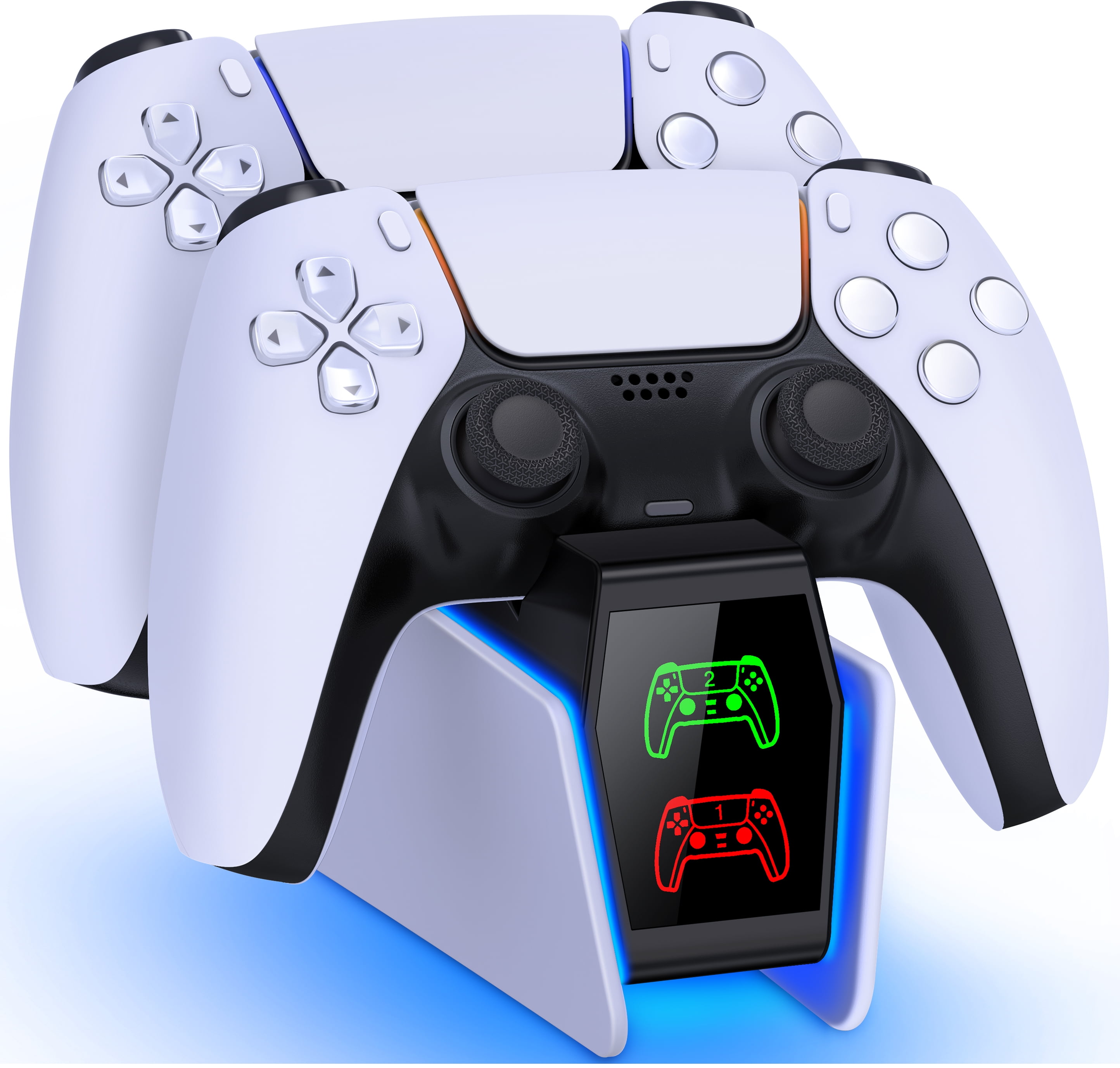 PS5 Slim Stand and Turbo Cooling Station with Controller Charging Station  for Playsation 5, PS5 Accessories Kits Incl. 3 Levels Cooling Fan, RGB LED