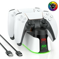 Cshidworld Dual Controller Charging Stand with LED Indicator and Fast Charging Cable