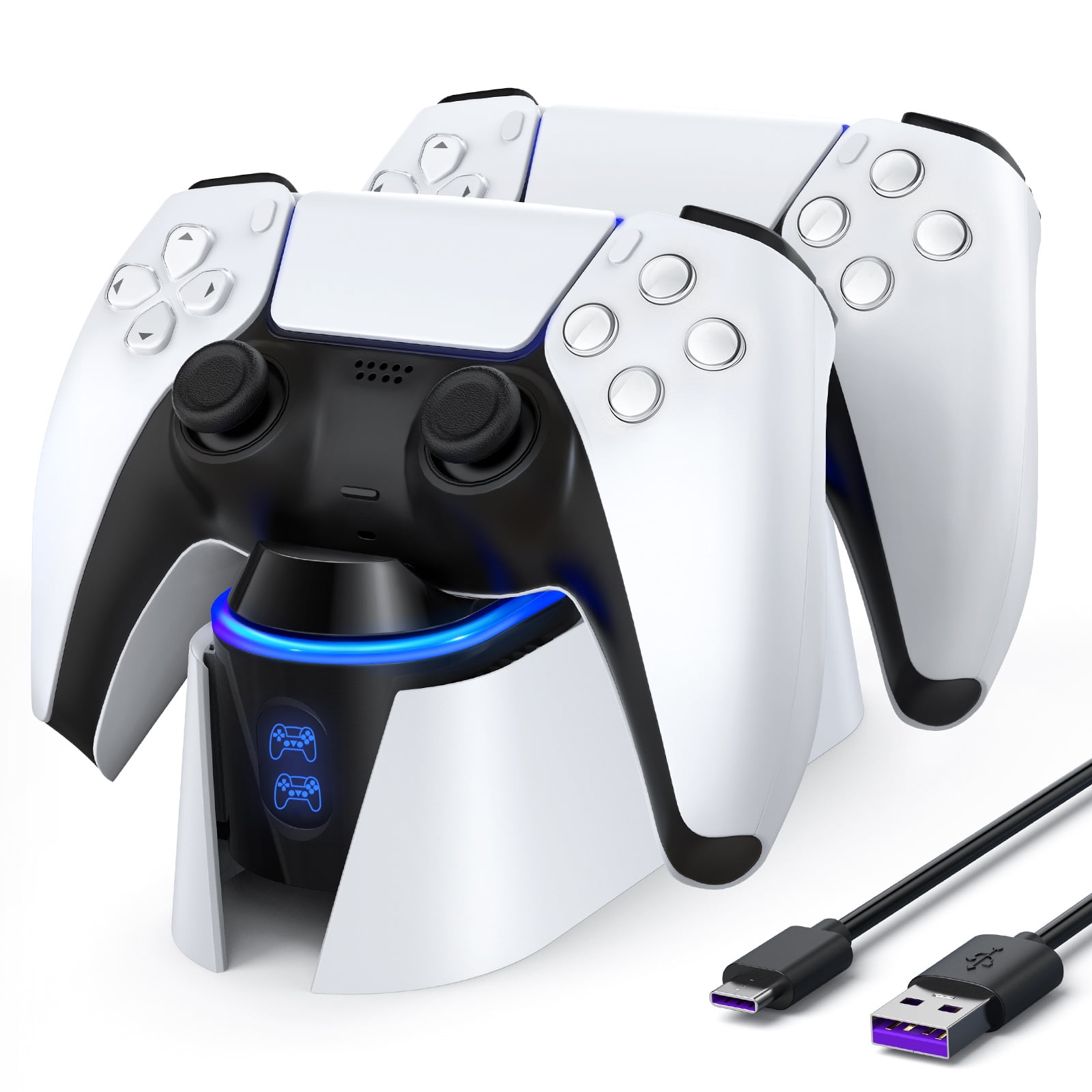 PS5 Controller Charger, Dual Controller Charging Station for