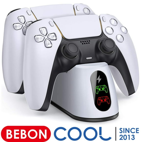 PS5 Controller Charger Station,Playstation 5 Dualsense Charging Station Dock with Fast Charging/LED Indicator,Beboncool PS5 Accessories,White