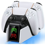 PS5 Controller Charger, Beboncool Charging Station with Fast Charging for PS5  Controller Accessories,White