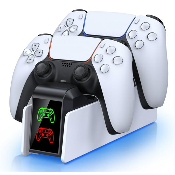 PS5 Controller Charger, Wotoroto Controller Charging Station for PlayStation 5, PS5 Charging Dock with LED Indicator/Fast Charging Cable