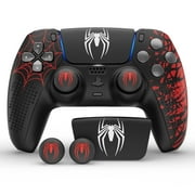 حافظة قبضة سيليكون لوحدة تحكم PS5 مع أغطية إبهام وملصق لوحة اللمس، ملحقات وحدة تحكم PS5