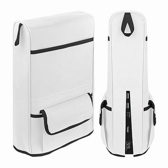 PS5 Controller Storage Pocket Protective, Nylon Dust Cover for Game Console, Skin Cover Anti Scratch Protector Sleeve Compatible with Playstation 5 Console (White)