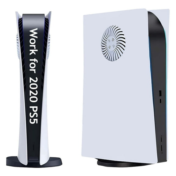 PS5 Cover Plates Faceplate for Original PS5 Digital Edition with Enhanced Cooling Vents & Dust Filter, White