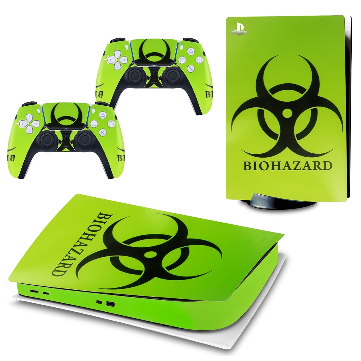 Playstation 5 Skins Ps5 Stickers Full Body Vinyl Skin Decal Cover For PlayStation 5 Digital Edition Console Controllers (Digital Edition, Colorful Fire Purple Ps5 Controller