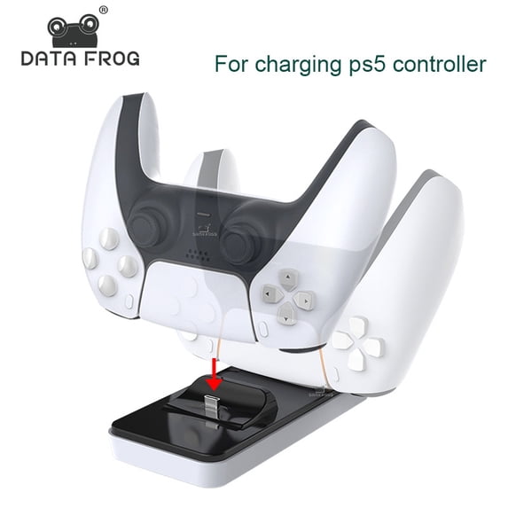 PS5 Dual Controller Charging Dock - Fast Charging Station for PlayStation 5 Wireless Controllers, USB-Powered Dual Charger Base with Overcharge Protection