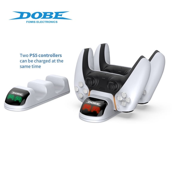 PS5 DualSense Wireless Controller Dual Charging Dock - 2-Slot Charger for PS5 Game Controllers, LED Charge Indicators, Fast Charging, Universal Compatibility with PS5 Controllers