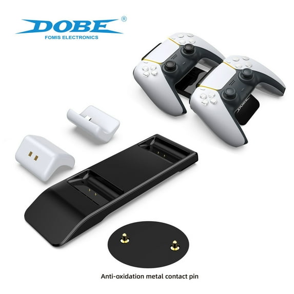 PS5 DualSense Wireless Controller Dual Charging Dock - Contact-Based Charger for 2 PS5 Controllers, Fast Charging, Anti-Slip Base, Universal Compatibility with PS5 Controllers