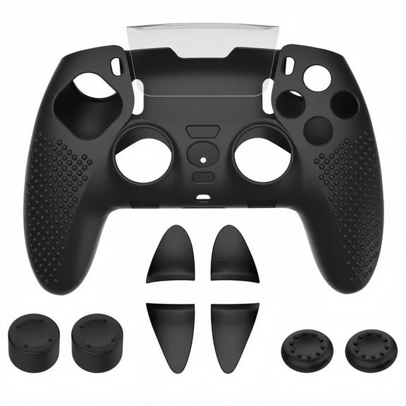 PS5 Edge Controller Cover - Protective Case for PlayStation 5 Edge with 4PCS Thumb Grip Caps & L2 R2 Trigger Extender (PS5 Edge)