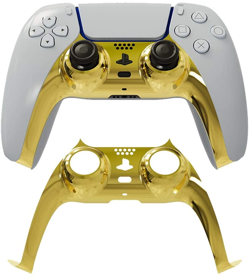 PS5 Faceplate Replacement Cover,for Front Housing Shell Case for Sony Playstation  5 DualSense Controller(Golden) 
