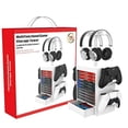 thumbnail image 1 of PS5 Game Organizer, Storage Stand for Nintendo Switch Accessories, Joy-Con Controllers, Pro Controllers, Headsets, Game Cards - White, 1 of 6