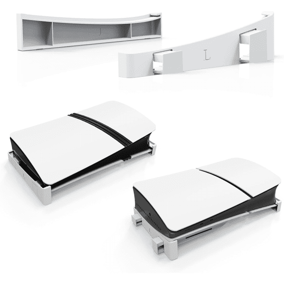 Simple Base Horizontal Stand Accessories for PS5 Pro/Slim Disc & Digital Edition Console-White
