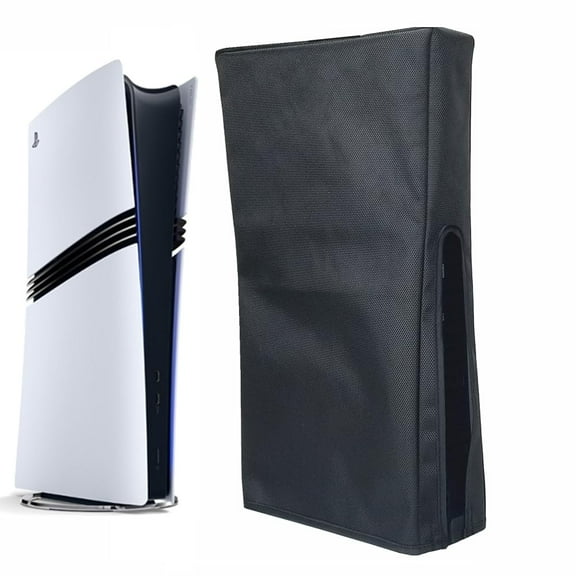For PS5 Pro Console Dust Cover, Vertical Dust Protector Anti-Scratch Waterproof Dust Case Sleeve for PlayStation 5 Pro Disc/Digital Edition Gaming Accessories (Black)