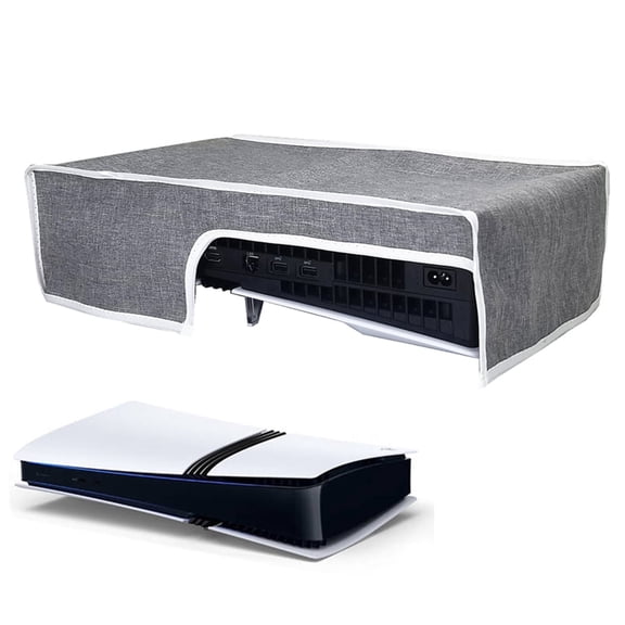 for PS5 Pro Dust Cover, Horizontal Mode Dustproof Shell Protective Sleeve for PS5 Pro Disc & Digital Console, Oxford Cloth Anti-Scratch Waterproof Easy Access Cable Port