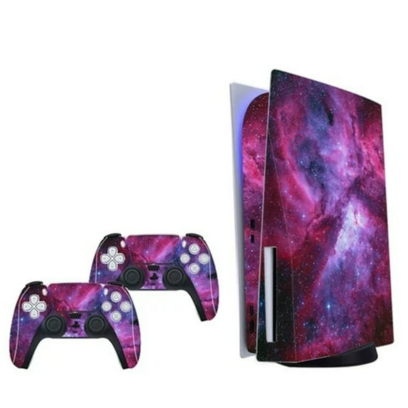 PS5 Skin Disc Version Console & Controllers, Mytrix Durable Protective Skin Stickers for Playstation 5 disk Edition, Vinyl Decal Stickers- Cosmic