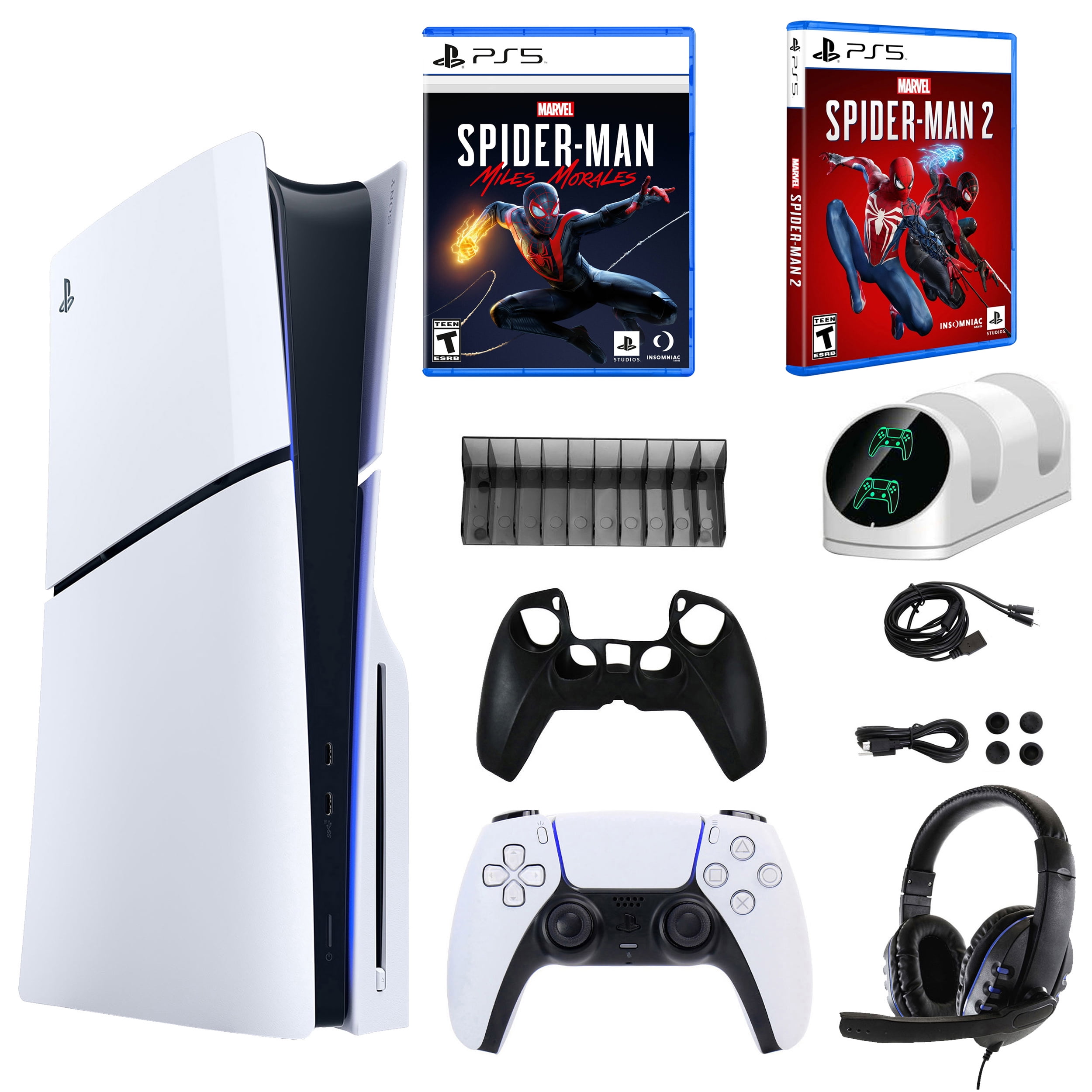 PS5 Slim Console with Spiderman Games & Kit