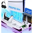 thumbnail image 1 of PS5 Stand Cooling Station for PS5 Pro,Slim, ESYWEN PS5 Accessories,Cooling Stand for PlayStation 5 with Dual Controller Charger, 1 of 8