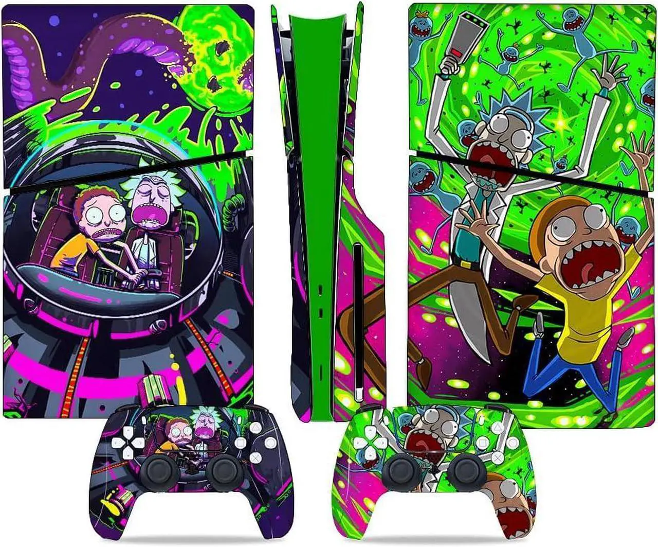 For PS5 Slim Disc Edition Skin - Slim Disc Console and Controller Accessories Cover Skins PS5 Controller Skin Gift ps5 Skins for Console Full Set PS5 Skin thumbnail 2