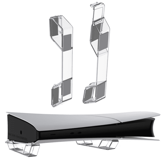PS5 Slim Horizontal Transparent Base Stand for Disc & Digital Edition