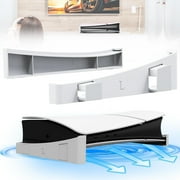 Horizontal Stand for PS5 Slim Accessories [Minimalist Design], Stand Compatible with Playstation 5 Slim Console Digital & Disc Editions, Super Stable for PS5 Slim Base Stand Holder White