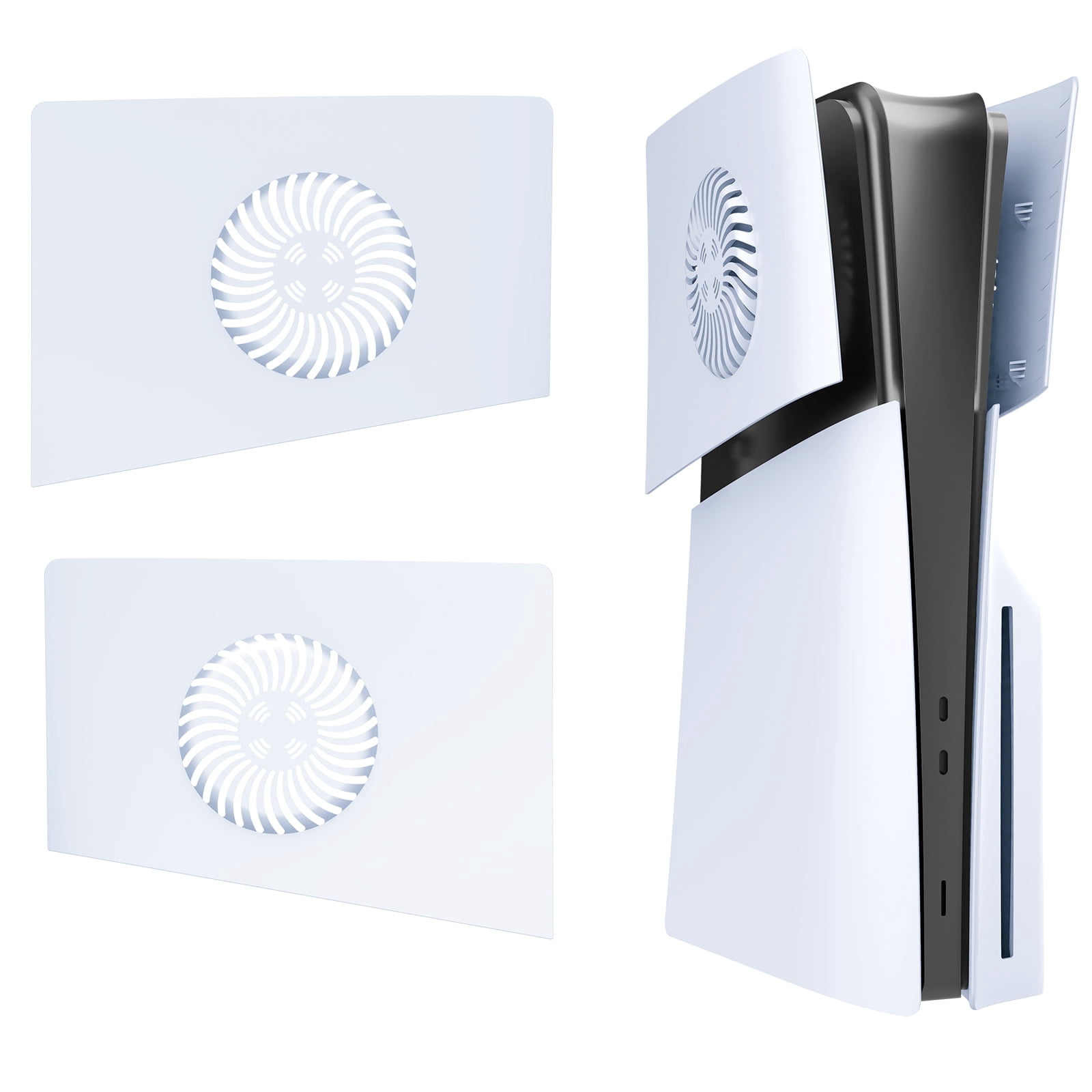 for PS5 Slim Top Cover Plates with Cooling Vents, Replacement Panel Upper Faceplate Case with Heat Dissipation Holes, Compatible with PS5 Slim Disc and Digital Edition
