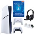 thumbnail image 1 of Sony PlayStation 5, PS5 with $25 PSN, Extra Controller & Accessories, 1 of 6