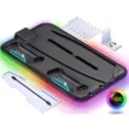thumbnail image 1 of PS5 Stand and Turbo Cooling Station with Controller Charging Station for Playsation 5 Digital/Disc,RGB Light, Headset Holder (Black), 1 of 7